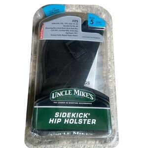 Mikes Sidekick Nylon Hip Holster Size 5 Right hand- Black- Colt S&W SiG 1911 5"